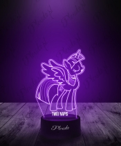 Lampka LED 3D Plexido Bajka My Little Pony Twilight Sparkle Alikorn - 3