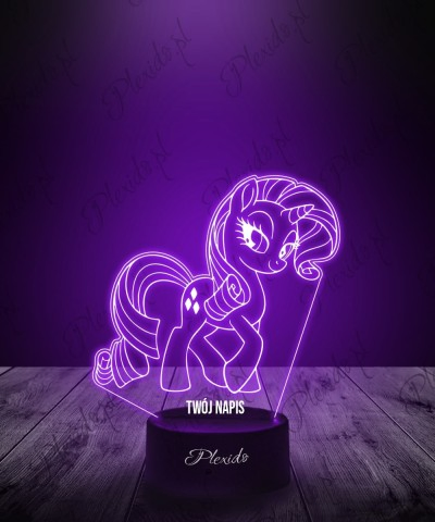 Lampka LED 3D Plexido Bajka My Little Pony Rarity Kucyk