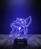 Lampka LED 3D Plexido Bajka My Little Pony Księżniczka Luna Kucyk - 3