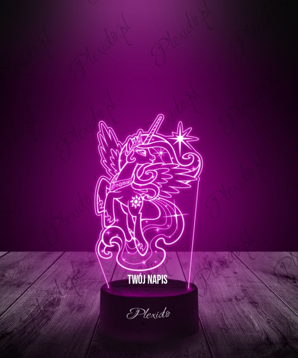 Lampka LED 3D Plexido Bajka My Little Pony Księżniczka Celestia