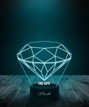 Lampka LED 3D Plexido Diament Kryształ Minerały