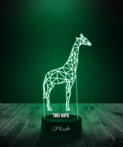Lampka LED 3D Plexido Żyrafa Geometryczna