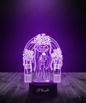 Lampka LED 3D Plexido Prezent na Ślub Wesele Pamiątka Ślubna