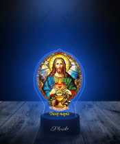 Pamiątka Komunia Święta Jezus Lampka LED Plexido