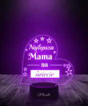 Lampka LED 3D Plexido Prezent dla Mamy Najlepsza Mama - 3