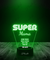 Lampka LED 3D Plexido Prezent na Dzień Matki Super Mama - 3