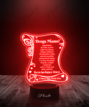 Lampka LED 3D Plexido Prezent na Dzień Matki List Życzenia