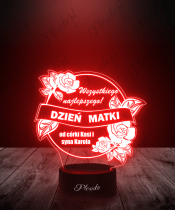 Lampka LED 3D Plexido Prezent dla Mamy Kwiatki