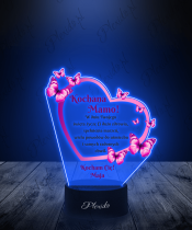 Lampka LED Plexido z Nadrukiem Prezent Dzień Matki Serce