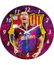 zegar_ścienny_dla_dzieci_plexido_lewandowski_FC_barcelona