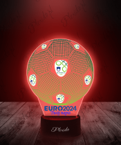 Lampka LED 3D Plexido z Nadrukiem Piłka Nożna Reprezentacja Słowenia Euro 2024