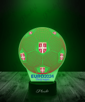 Lampka LED 3D Plexido z Nadrukiem Piłka Nożna Reprezentacja Serbii Euro 2024 - 2