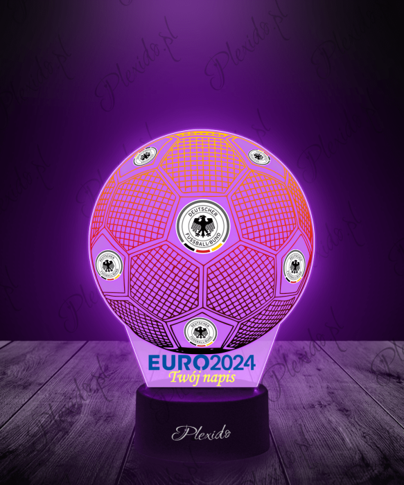 Lampka LED 3D Plexido z Nadrukiem Piłka Nożna Reprezentacja Niemiec Euro 2024