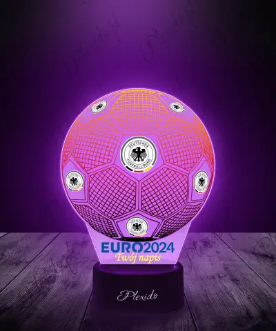 Lampka LED 3D Plexido z Nadrukiem Piłka Nożna Reprezentacja Niemiec Euro 2024