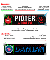 Tablica Imienna Led Tir Podświetlana dla Kierowcy do Ciężarówki Nadruk Premium