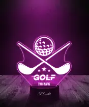 Lampka LED 3D Plexido Igrzyska Olimpijskie Piłeczka i Kije Golfowe