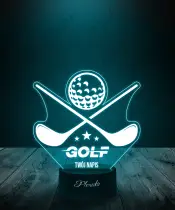 Lampka LED 3D Plexido Igrzyska Olimpijskie Piłeczka i Kije Golfowe - 2