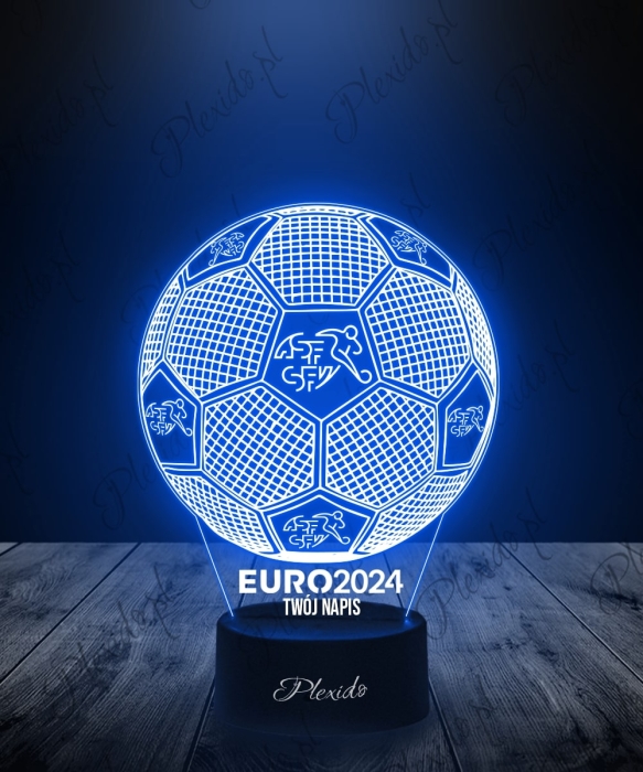 Lampka LED 3D Plexido Piłka Nożna Reprezentacja Szwajcaria Euro 2024