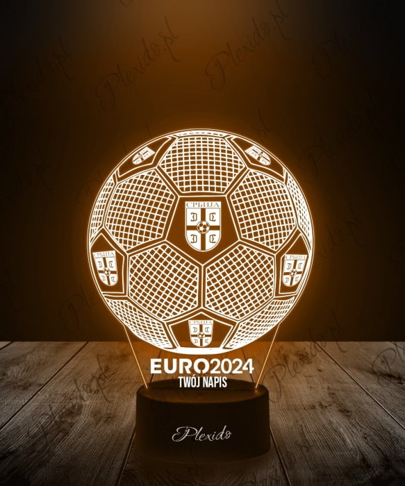 Lampka LED 3D Plexido Piłka Nożna Reprezentacja Serbia Euro 2024 - 1