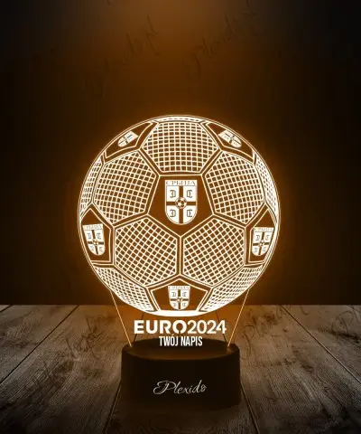 Lampka LED 3D Plexido Piłka Nożna Reprezentacja Serbia Euro 2024 - 1