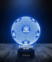 Lampka LED 3D Plexido Piłka Nożna Reprezentacja Hiszpania Euro 2024 - 3