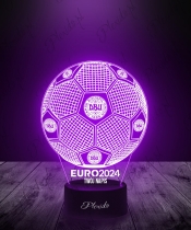 Lampka LED 3D Plexido Piłka Nożna Reprezentacja Dania Euro 2024 - 1