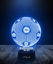 Lampka LED 3D Plexido Piłka Nożna Reprezentacja Dania Euro 2024 - 2