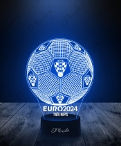 Lampka LED 3D Plexido Piłka Nożna Reprezentacja Chorwacja Euro 2024 - 1