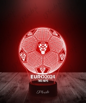 Lampka LED 3D Plexido Piłka Nożna Reprezentacja Chorwacja Euro 2024 - 2