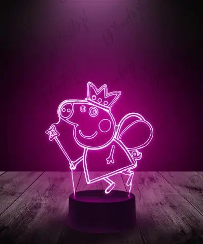 lampka_led_3d_plexido_świnka_peppa_wróżka