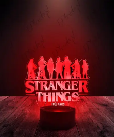 Lampka LED 3D Plexido Stranger Things Postacie - 1