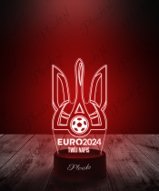 Lampka LED 3D Plexido Piłka Nożna Reprezentacja Ukraina Euro 2024 - 1