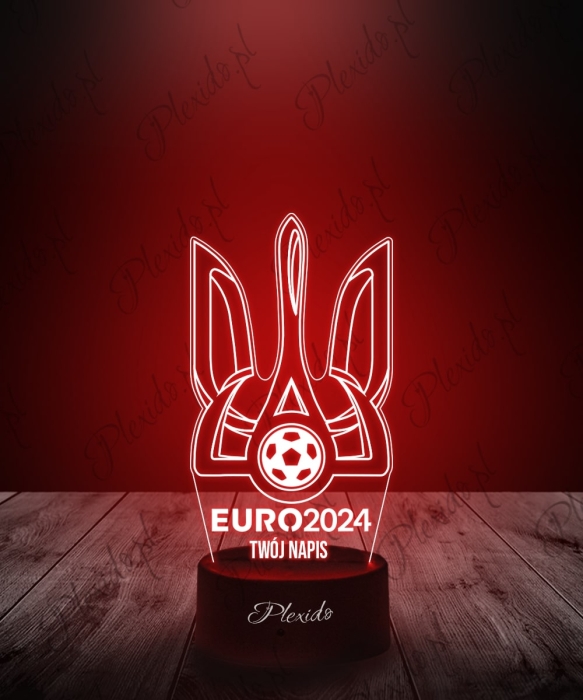 Lampka LED 3D Plexido Piłka Nożna Reprezentacja Ukraina Euro 2024 - 1