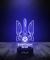 Lampka LED 3D Plexido Piłka Nożna Reprezentacja Ukraina Euro 2024 - 3