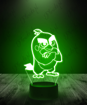 Lampka LED 3D Plexido Angry Birds Czerwony - 3