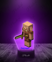 Lampka LED Plexido z Nadrukiem Gra Minecraft Piglin