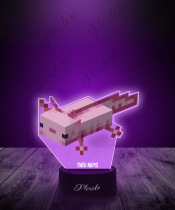 Lampka LED Plexido z Nadrukiem Gra Minecraft Axolotl