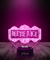 Lampka LED 3D Plexido Film Beetlejuice Napis - 3