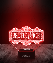 Lampka LED 3D Plexido Film Beetlejuice Napis