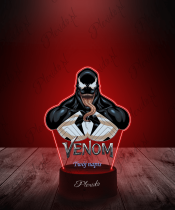 Lampka LED 3D Plexido z Nadrukiem Film Venom Marvel