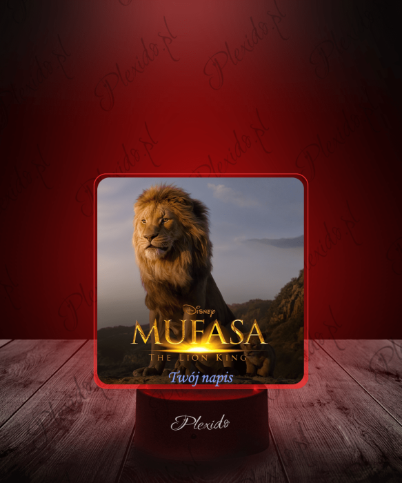 Lampka LED 3D Plexido z Nadrukiem The Lion King Mufasa