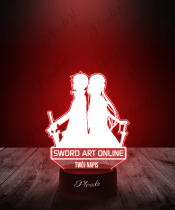 Lampka LED 3D Plexido Anime Kirito Asuna Sword Art Online