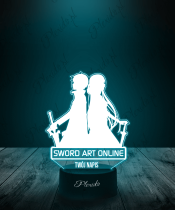 Lampka LED 3D Plexido Anime Kirito Asuna Sword Art Online - 2