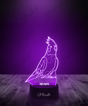 Lampka LED 3D Plexido Prezent Ptak Nimfa Papuga