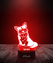 Lampka LED 3D Plexido Pies Corgi