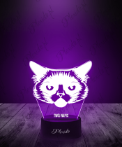 Lampka LED 3D Plexido Kot Grumpycat