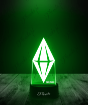 Lampka LED 3D Plexido Gaming Gra The Sims Plumbob