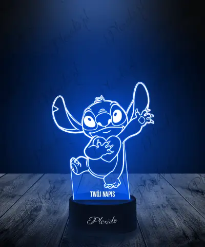 Lampka LED 3D Plexido Stich z Serduszkiem - 1