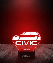 Lampka LED 3D Plexido Samochód Honda Civic