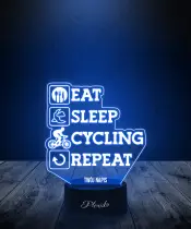 Lampka LED 3D Plexido Eat Sleep Cycling Reapeat - 2